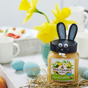 Osterhonighase mit Druckvorlage