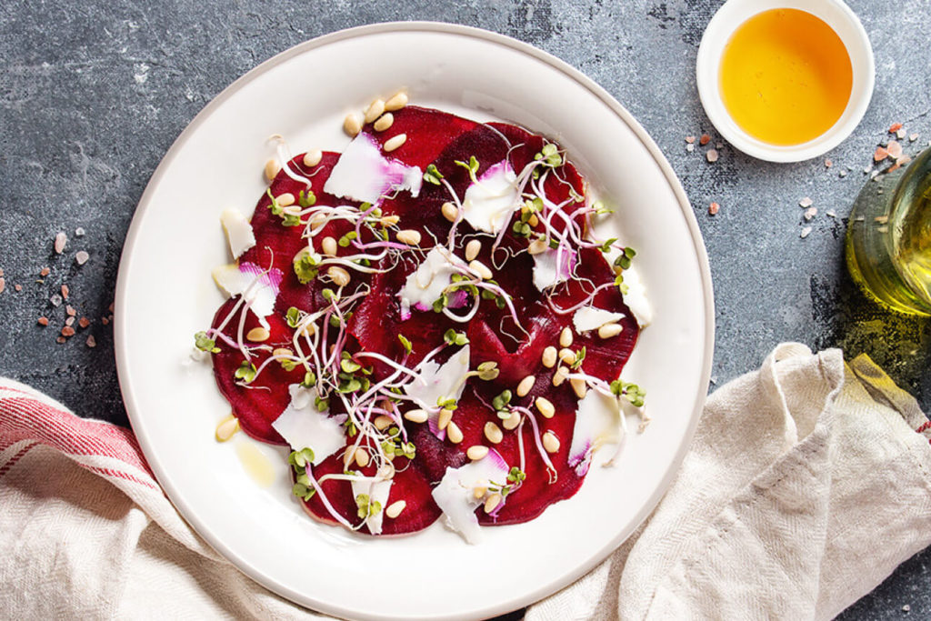 Rote Beete Carpaccio mit Honig