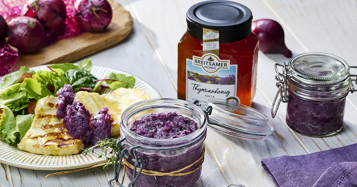 Herzhafte Honig-Zwiebel-Marmelade