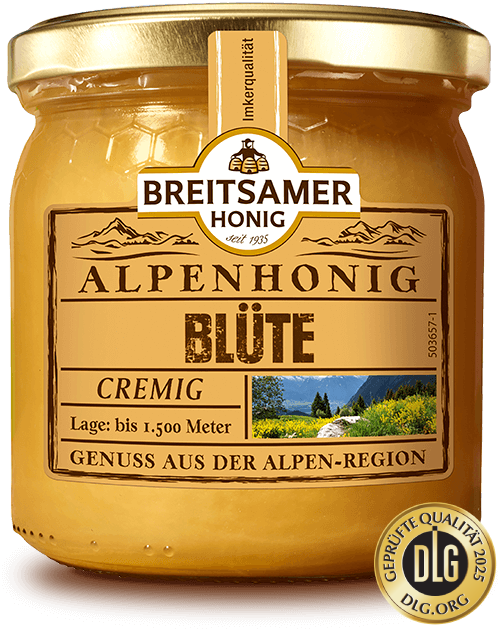 Breitsamer Alpenhonig Blüte mit DG