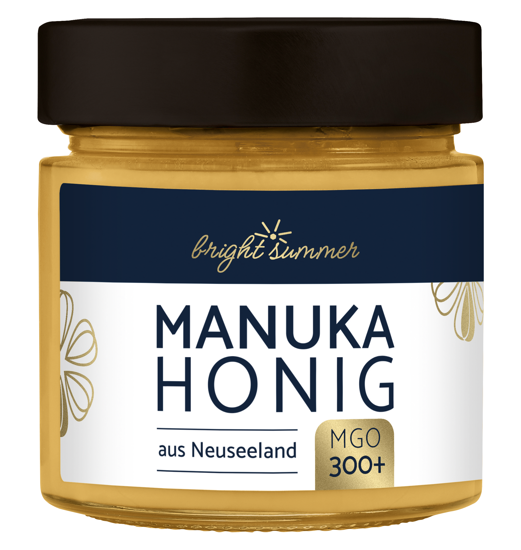 Ein Glas Bright Summer Manuka Honig aus Neuseeland 300+ MGO
