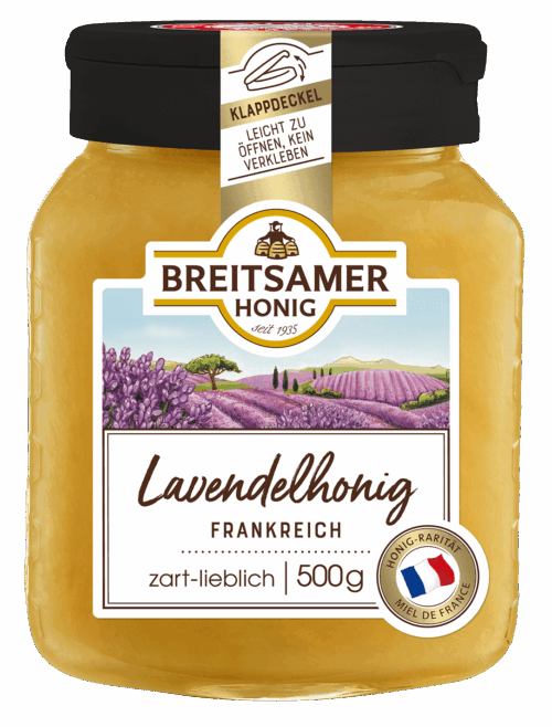Lavendelhonig aus Frankreich, cremig, 500g