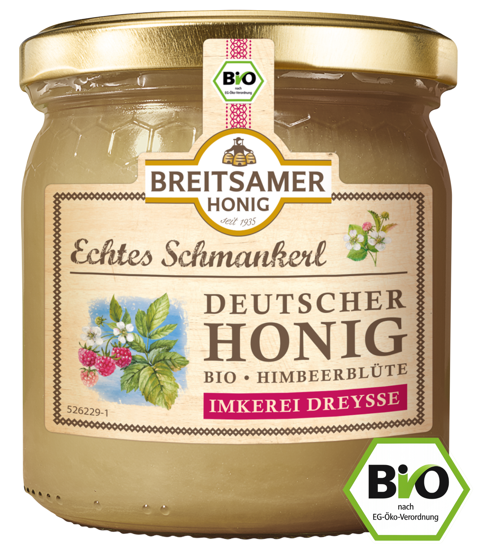Bio-Himbeerblütenhonig aus Deutschland, 500g