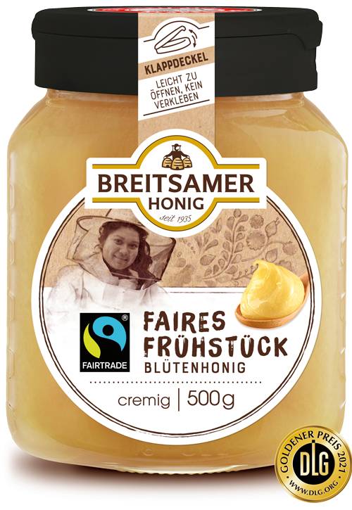 Fairtrade Breakfast Honey, creamy, 500g