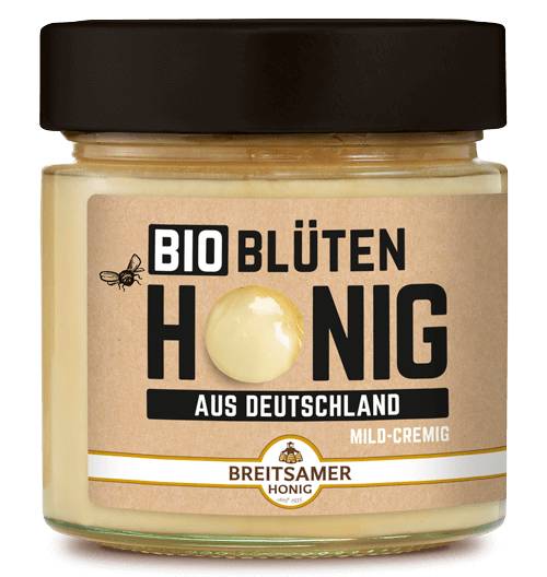 Organic Blossom Honey from Germany, creamy, 315 g