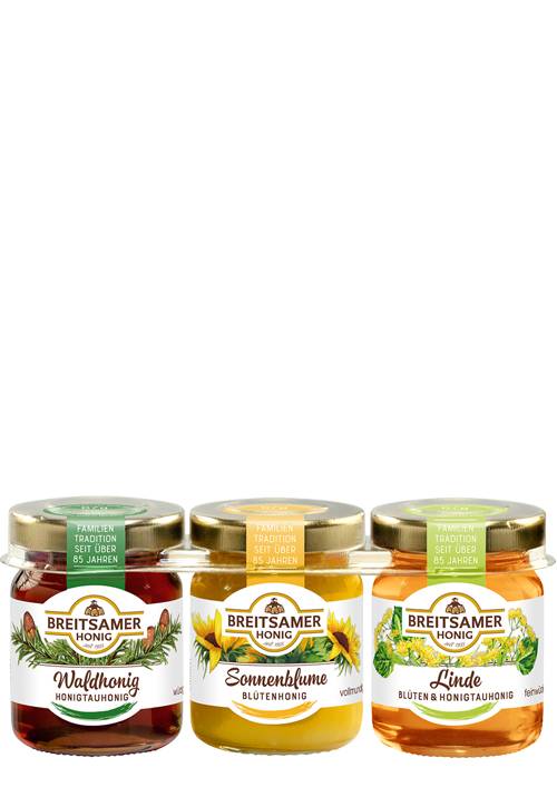 Three Kinds of Breitsamer Honey, sorted, 3x67g