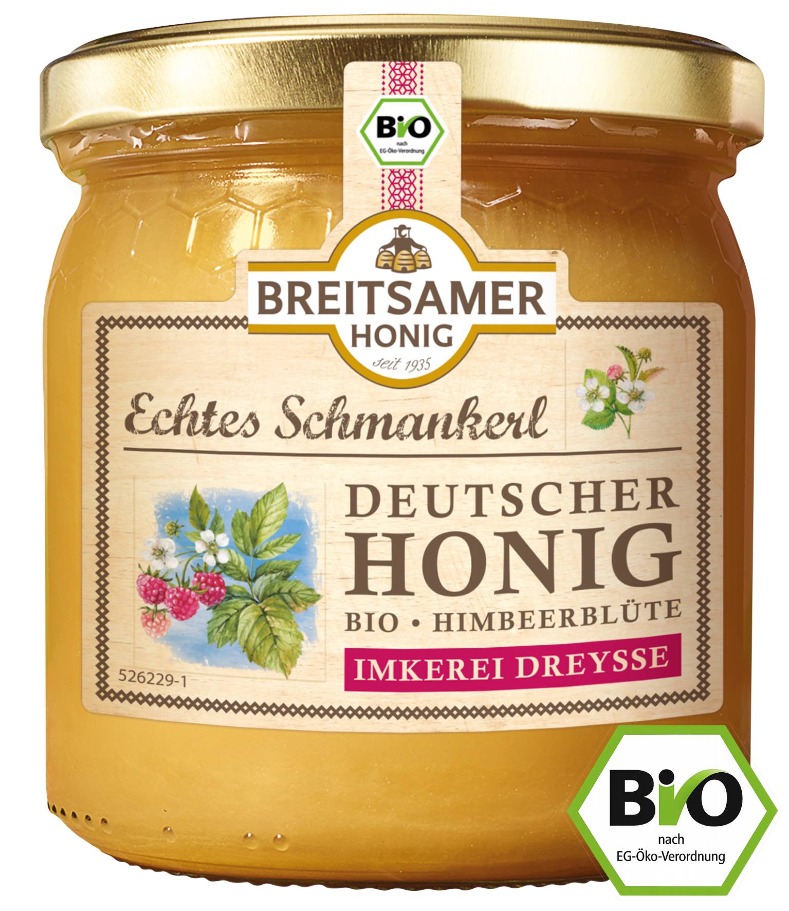 Bio-Himbeerblütenhonig aus Deutschland, 500g
