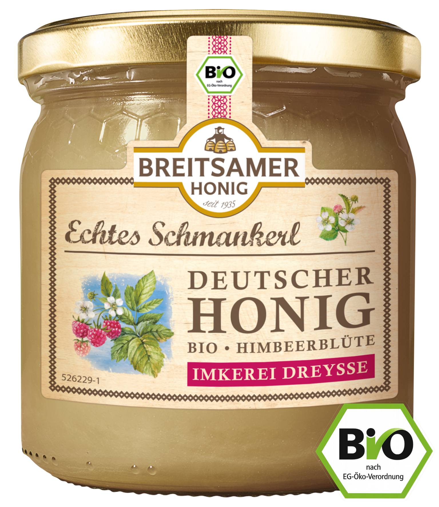 Bio-Himbeerblütenhonig aus Deutschland, 500g